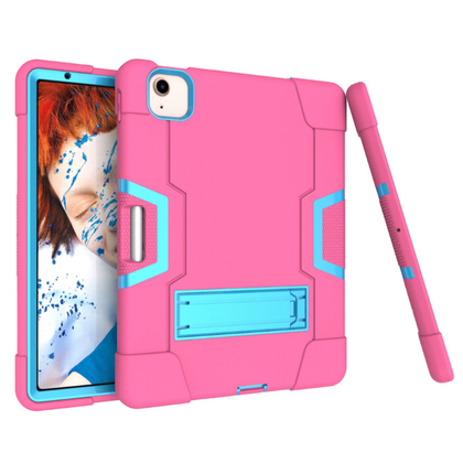 Case for iPad Air 4-2020/21/22 10.9 inch iPad Pro 2018/20/21/22 11 inch Hard Case Survivor shockproof anti drop armor anti-shock with stand Pink.