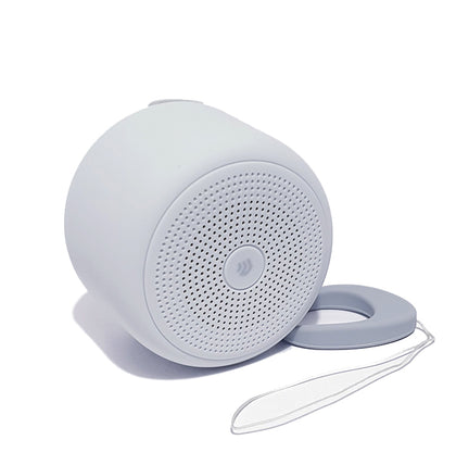 Devia mini bluetooth wireless speaker. Waterproof with lanyard for phones, PC, laptops, iPads and tablets. 5W. 8 hours playtime. Grey.