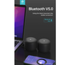 Devia mini bluetooth wireless speaker. Waterproof with lanyard for phones, PC, laptops, iPads and tablets. 5W. 8 hours playtime. Grey