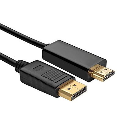 4K DisplayPort DP male to HDMI male cable 1.8m black.