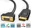 DisplayPort DP male to VGA male cable 1.5m black