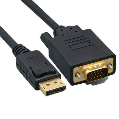DisplayPort DP male to VGA male cable 1m black.