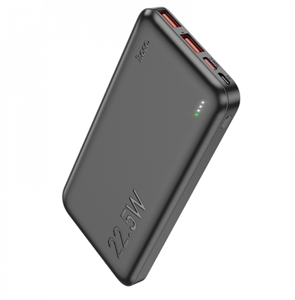 HOCO 10000 mAh Power Bank Fast Charge PD Type-C 37Wh Three ports USB-C USB A Black J101 iPhone Android Tablet iPad.