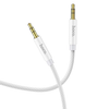 Hoco AUX to AUX Audio 1m cable phone to car 3.5mm jack Nylon Braid AUX Audio Cable White