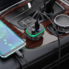 Hoco E62 bluetooth FM transmitter handsfree calling dual car charger USB C PD 20W QC3 USB A flash drive support MP3 / WMA / WAV / FLAC in-car