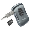 Hoco in-car or mini speaker Bluetooth receiver, BT v5.0, AUX 3.5mm out, detachable plug, 200mAh battery 10 hours use, support BT TF card playback E73
