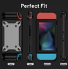 Nintendo Switch OLED Protective Shockproof Case Cover Black with kick stand 5 game cartridge magnetic holder