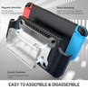 Nintendo Switch OLED Protective Shockproof Case Cover Black with kick stand 5 game cartridge magnetic holder