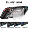Nintendo Switch OLED Protective Shockproof Case Cover Black with kick stand 5 game cartridge magnetic holder