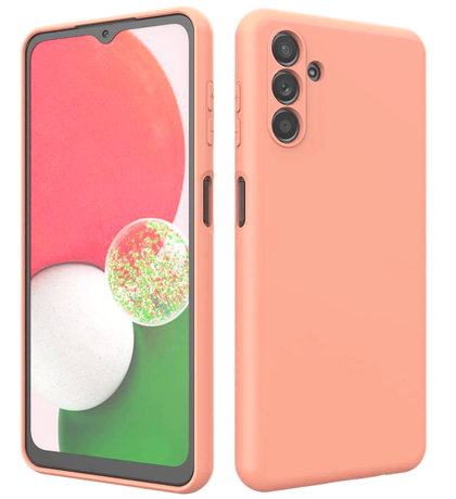 Samsung A04s phone case Soft Flexible Rubber Protective Cover pink liquid silicone.