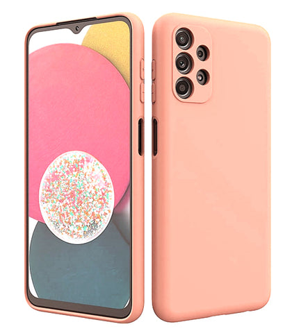 Samsung A13 4G 5G / A04s 5G phone case Soft Flexible Rubber Protective Cover pink liquid silicone.