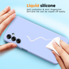 Samsung A14 4G 5G phone case Soft Flexible Rubber Protective Cover light blue liquid silicone
