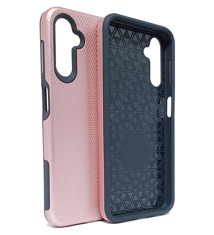Samsung A14 5G 4G phone case anti drop anti slip shockproof rugged dotted rose gold.
