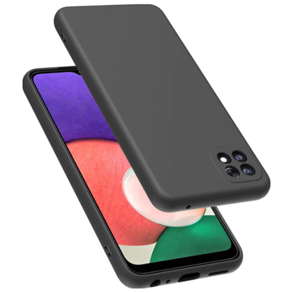 Samsung A22 5G phone case black Soft Flexible Rubber Protective Cover liquid silicone.