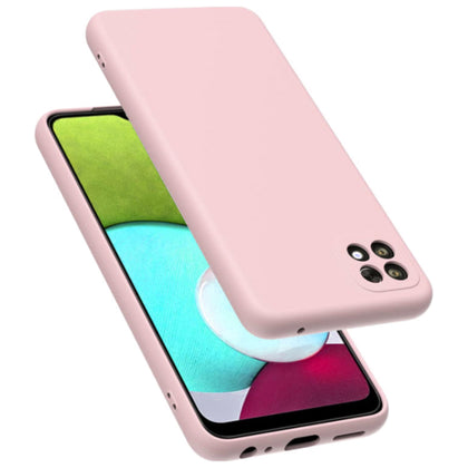 Samsung A22 5G phone case pink Soft Flexible Rubber Protective Cover liquid silicone.