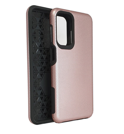 Samsung A23 4G 5G phone case anti drop anti slip shockproof rugged dotted rose gold.