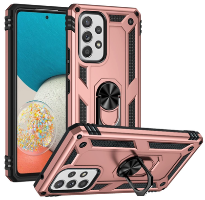 Samsung A23 4G 5G phone case rose gold ring armor anti drop shockproof rugged protective.