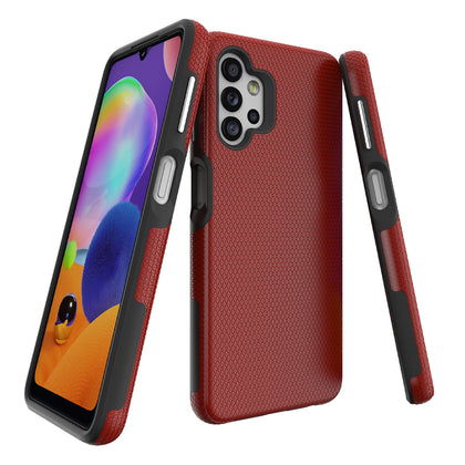 Samsung A32 5G phone case anti drop anti slip shockproof rugged dotted red.