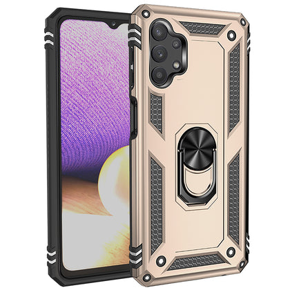 Samsung A32 5G phone case gold ring armor anti drop shockproof rugged protective.