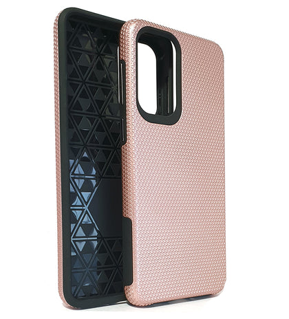 Samsung A33 5G phone case anti drop anti slip shockproof rugged dotted rose gold.