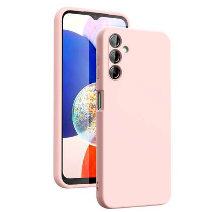 Samsung A34 5G phone case Soft Flexible Rubber Protective Cover pink liquid silicone.