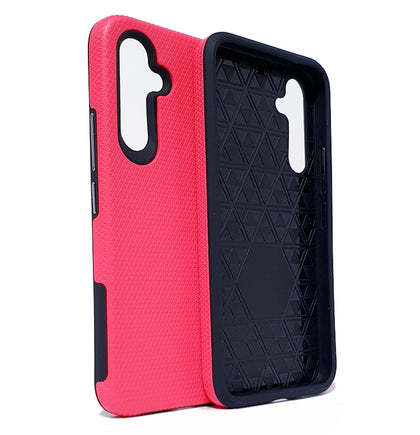 Samsung A34 5G phone case anti drop anti slip shockproof rugged dotted pink.