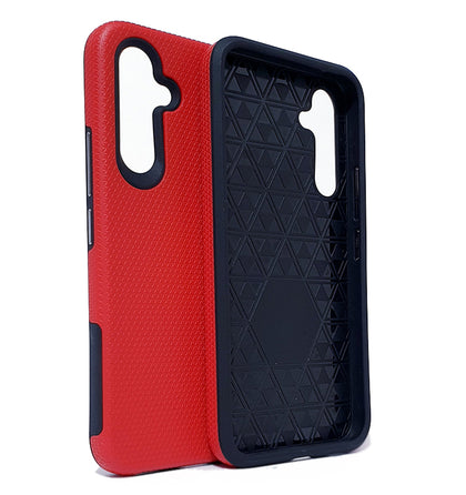 Samsung A34 5G phone case anti drop anti slip shockproof rugged dotted red.