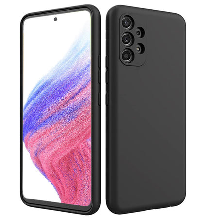 Samsung A53 5G phone case Soft Flexible Rubber Protective Cover black liquid silicone.