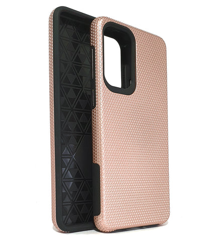 Samsung A53 5G phone case anti drop anti slip shockproof rugged dotted rose gold.