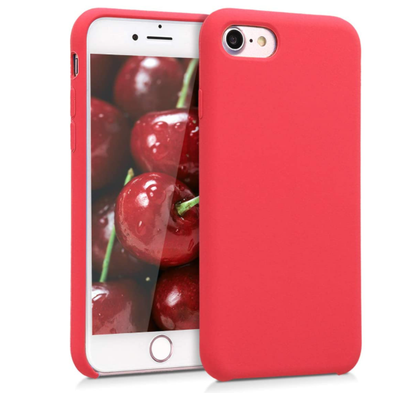 iPhone SE 2022 3rd gen / 7 / 8 / SE (2020) phone case Soft Flexible Rubber Protective Cover red.