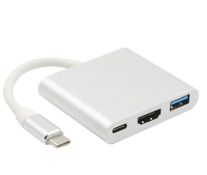 USB C to HDMI Multiport Adapter to USB (3 amp PD power InPut), HDMI 4K and USB-C for Android, iPhone 15, iPad 2020-2023, laptops and Macbooks HB14.
