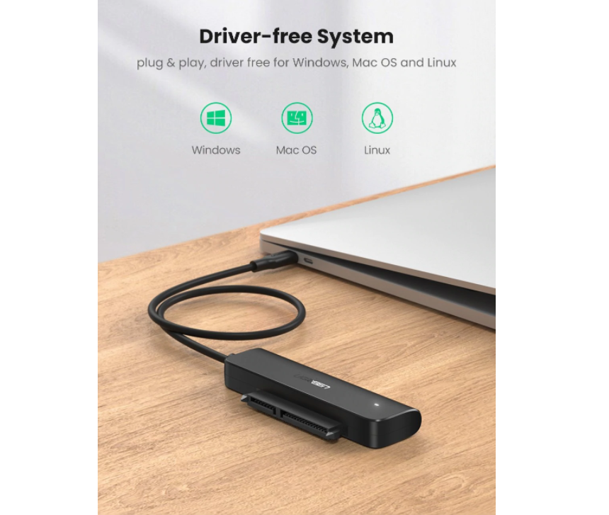 Ugreen USB C To SATA Adapter Type C to SATA III Hard Drive Cable for 2.5 SATA 3 HDD SSD 7 15 Pin Thunderbolt 3 Converter