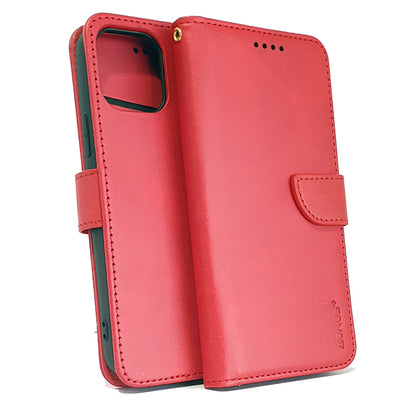 iPhone 12 / 12 pro phone case wallet cover flip anti drop anti slip shockproof red.