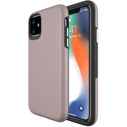 iPhone 11 phone case anti drop anti slip shockproof dotted Rose gold.