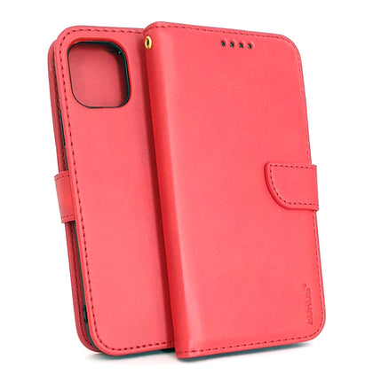 iPhone 11 phone case wallet cover flip anti drop anti slip shockproof red.