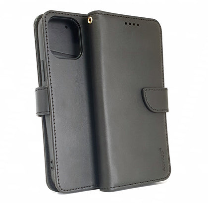 iPhone 12 / 12 pro phone case wallet cover flip anti drop anti slip shockproof black.