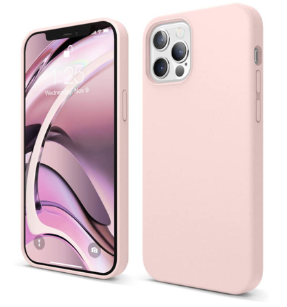 iPhone 12 / 12 pro phone case Soft Flexible Rubber Protective Cover pink.