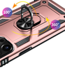 iPhone 13 Pro phone case rose gold ring armor anti drop shockproof rugged protective