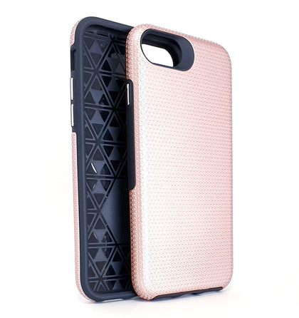 iPhone SE 2022 3rd gen / 7/8/SE 2020 phone case anti drop anti slip shockproof rugged dotted rose gold